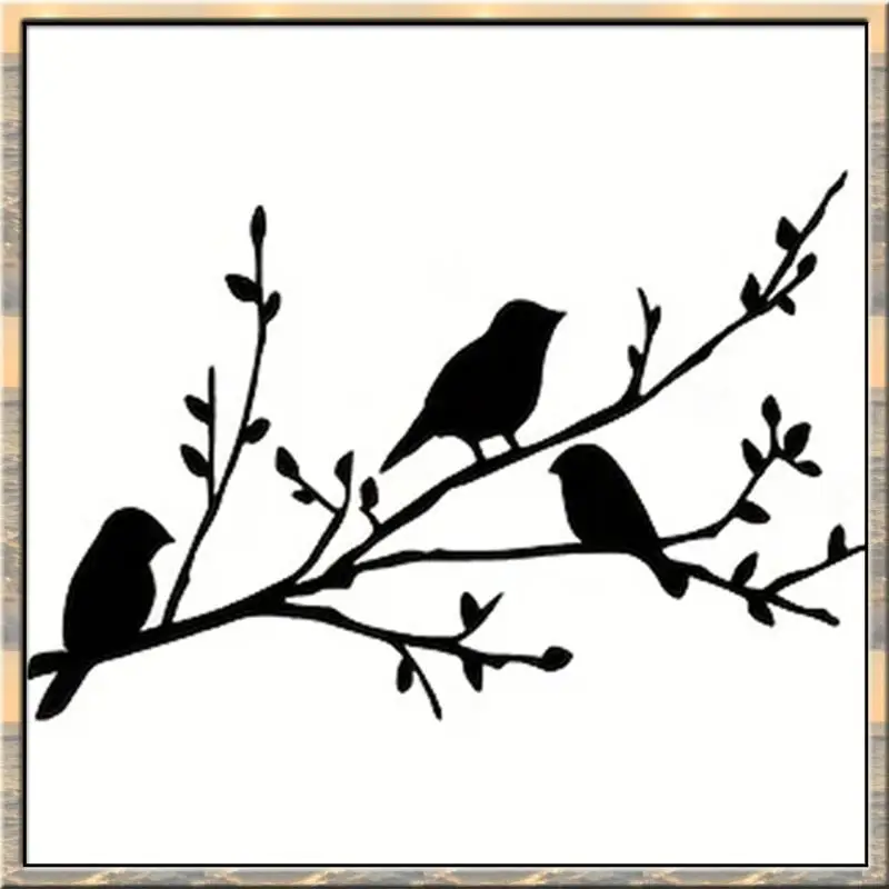 Stock Quantity Rustic Tree Wall Decor Bird On A Branch Handcrafted Iron Bird Metal Wall Art Sign Housewarming Gift
