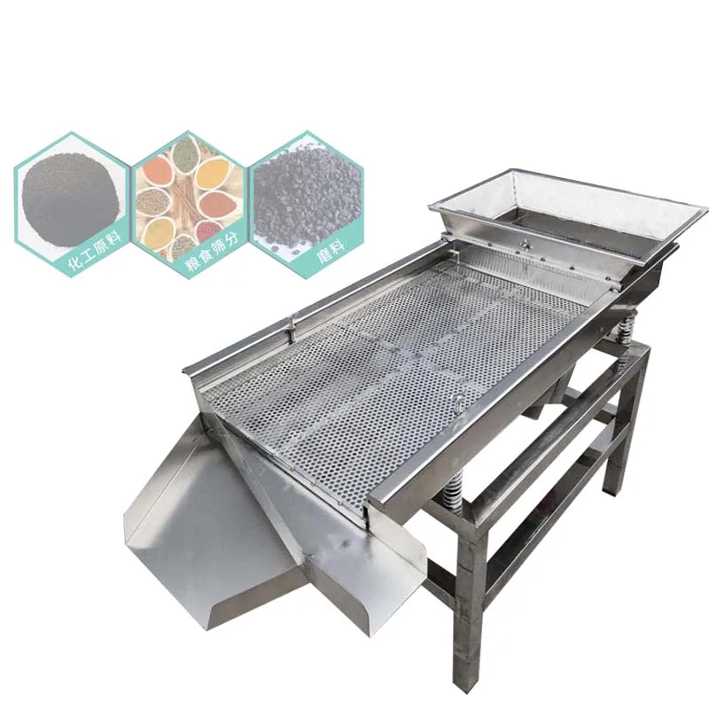 Linear Vibrating Screen Machine Small Industrial Stainless Steel Food Tea Grain Vibrating Screening Machine