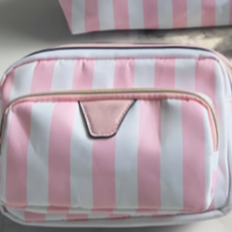 Multifunctional Makeup Bag For Women Large Capacity Portable Double Zipper Travel Makeup Brush Toiletries Storage Bag