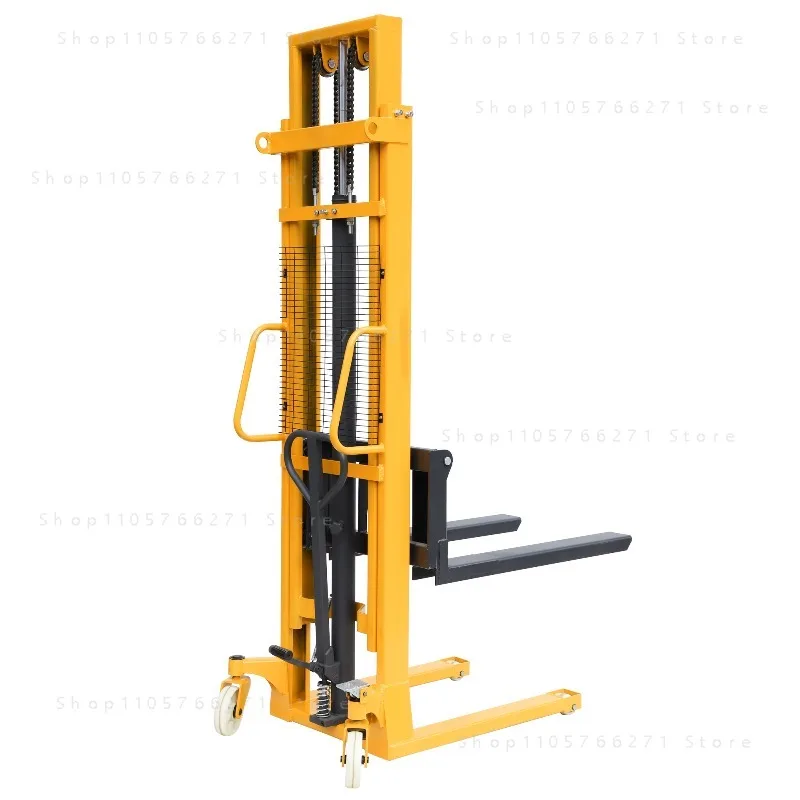 2t Hand Manual Pallet Operated Stacker Hydraulic 1.6m Lifting Pallet Manual Forklift for Retail Store Logistics Manual Forklift