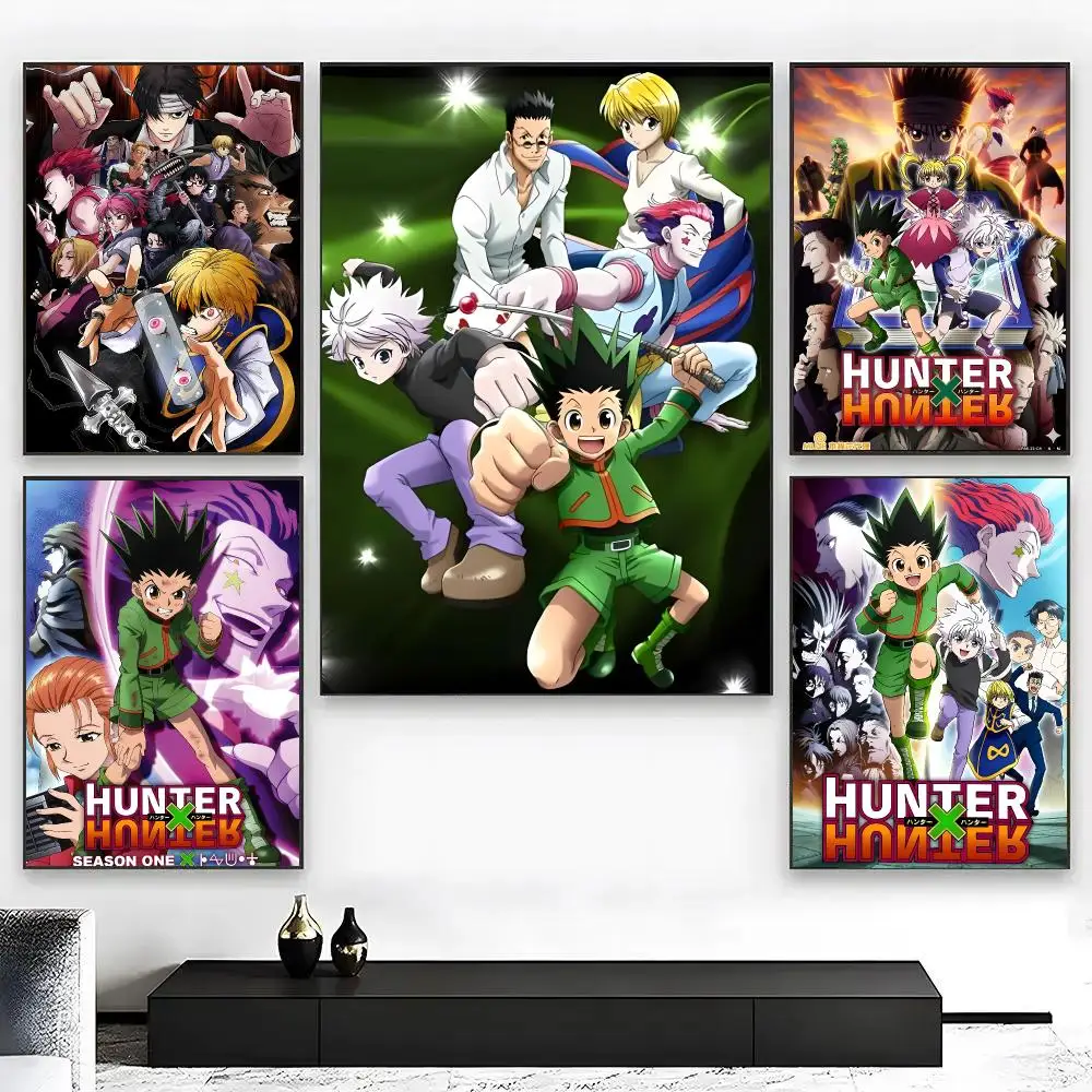 H-HUNTER HUNTER Anime Poster High Quality Bedroom Living Room Aesthetic Wall Decoration Painting Stickers Gift