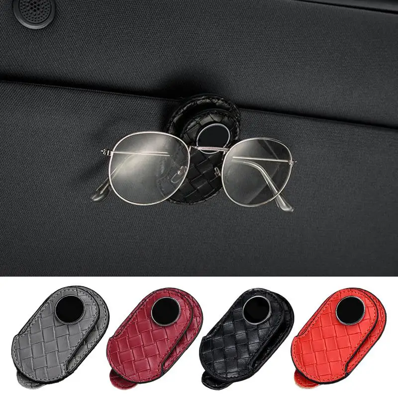 Visor Sunglasses Holder Clip Car Glasses Holder Clip Multifunctional Ticket Card Clip Sunglass Car Visor Eyeglasses Hanger Auto