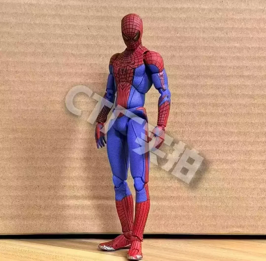 In Stock CT Toys Spiderman Mafex 001 Peter Parker Andrew Garfield Figure Shf Spiderman The Amazing Spider-Man Custom Figure