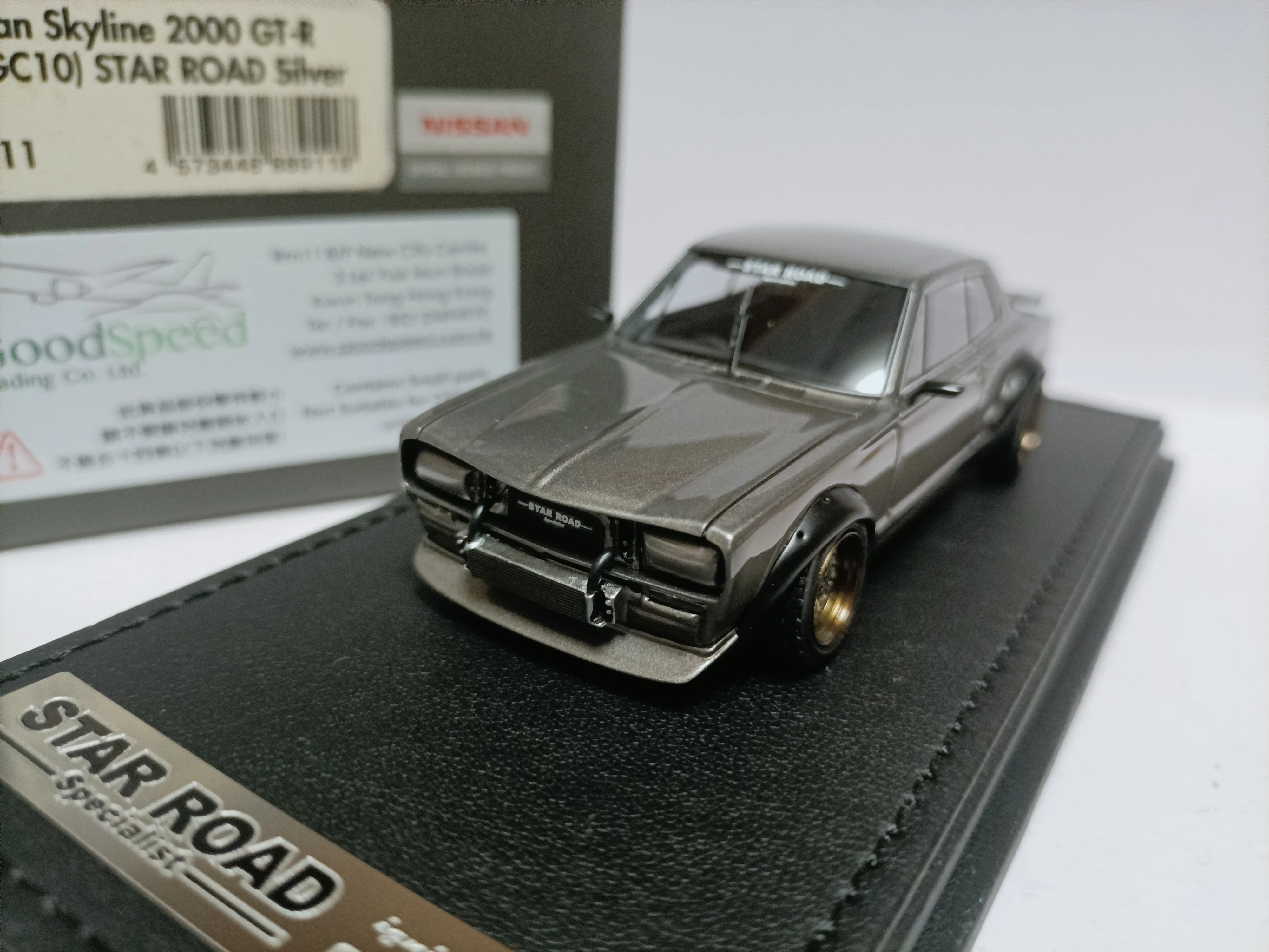 

IG 1 43 Wide Body Modified Car Model GT-R KPGC10 Star Road Silver Grey