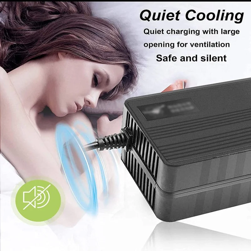 67.2V 2A 5A Battery Charger for 60V 16S Electric Lithium Batteries Pack 3-Prong Inline Female Connector