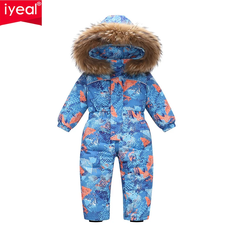 IYEAL Winter Down Coat Children's Jacket For Baby Boys Girls Clothes Warm Kids Jumpsuit Waterproof Ski Suit Thicken Snow Wear