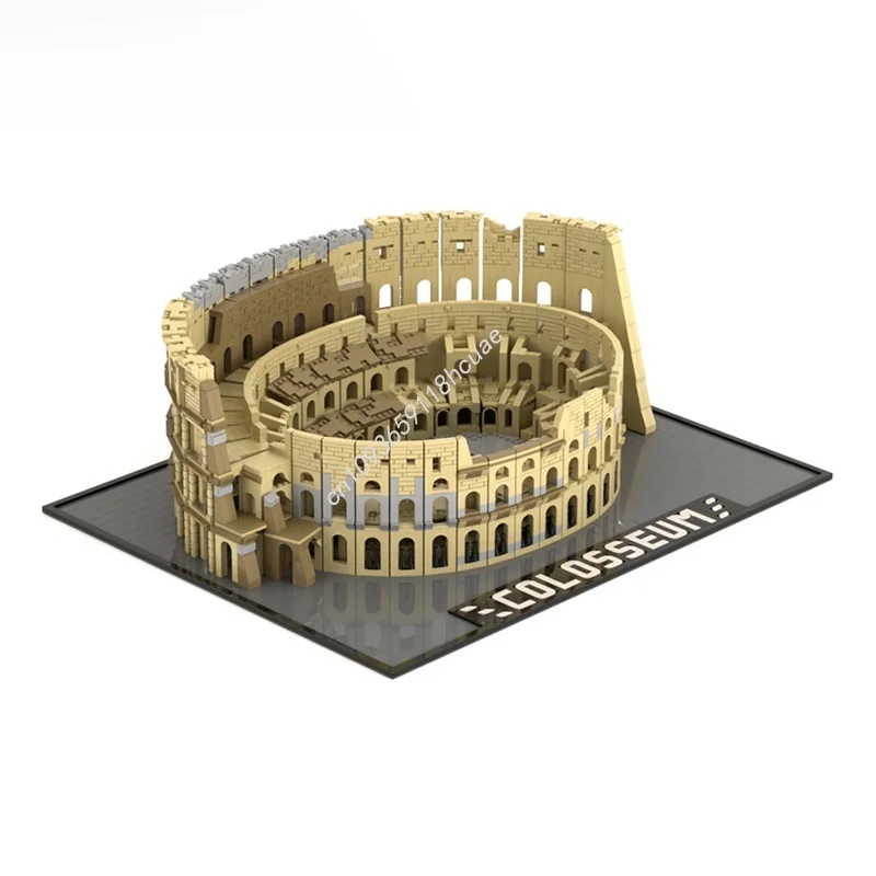 

6544 шт. MOC Колизей, архитектурная модель, строительные игрушки, блоки, архитектура, сборка, идея, Рождественский подарок, детский день рождения