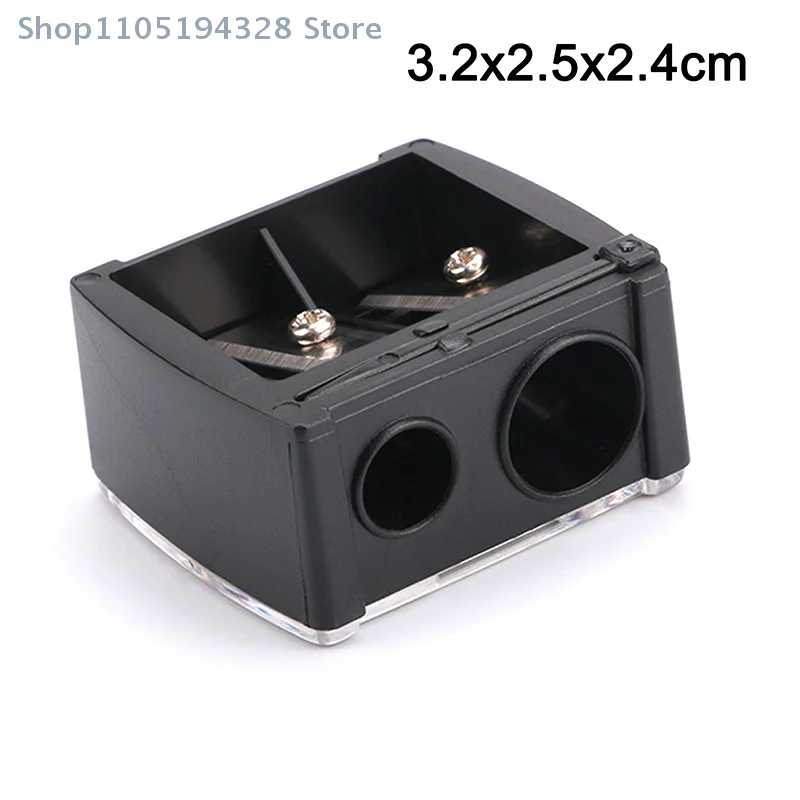 [MP]1 Pc Double Holes Lipstick Pencil Sharpener For Eyebrow Lip Liner Eyeliner Pencil
