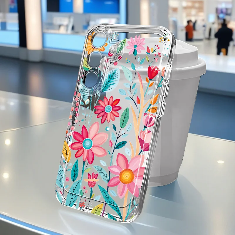 Lotus Blumen Fall Für Samsung A56 5G A55 5G A54 A53 A52 A52S A51 A15 A36 A35 A34 a33 A26 A25 A32 A23 A16 A14 A24 4G Fällen Abdeckung