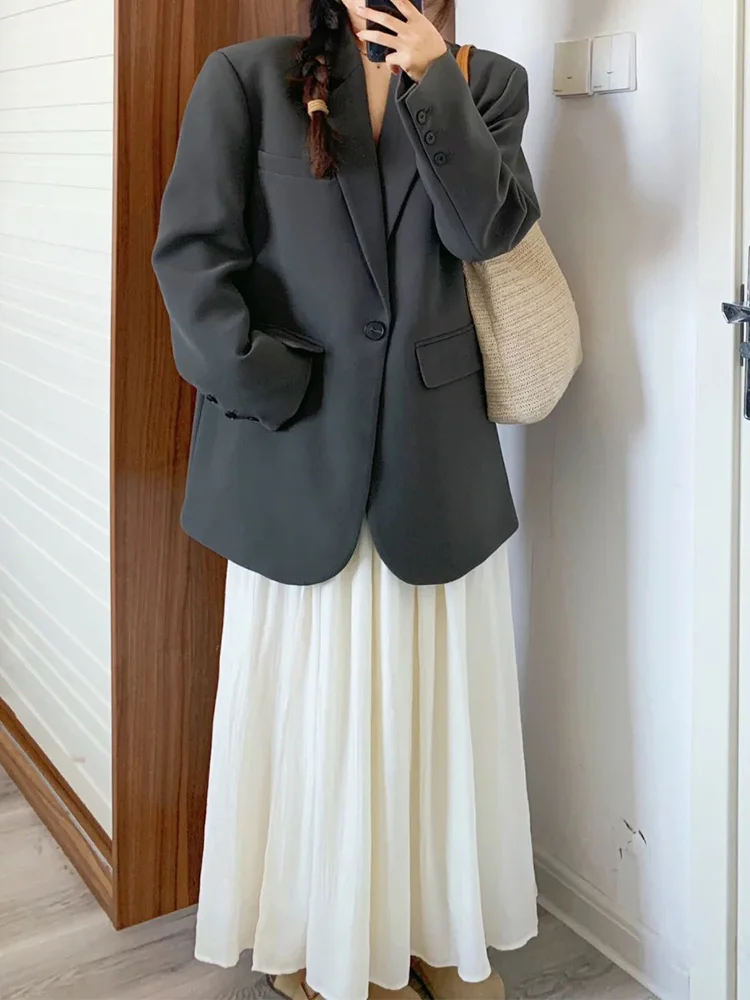 Blazers Female Summer Women'S Suit Green Printed Rolled Shoulder Pads Quarter Vintage Small Asymmetrical Design Lace-Up Chic