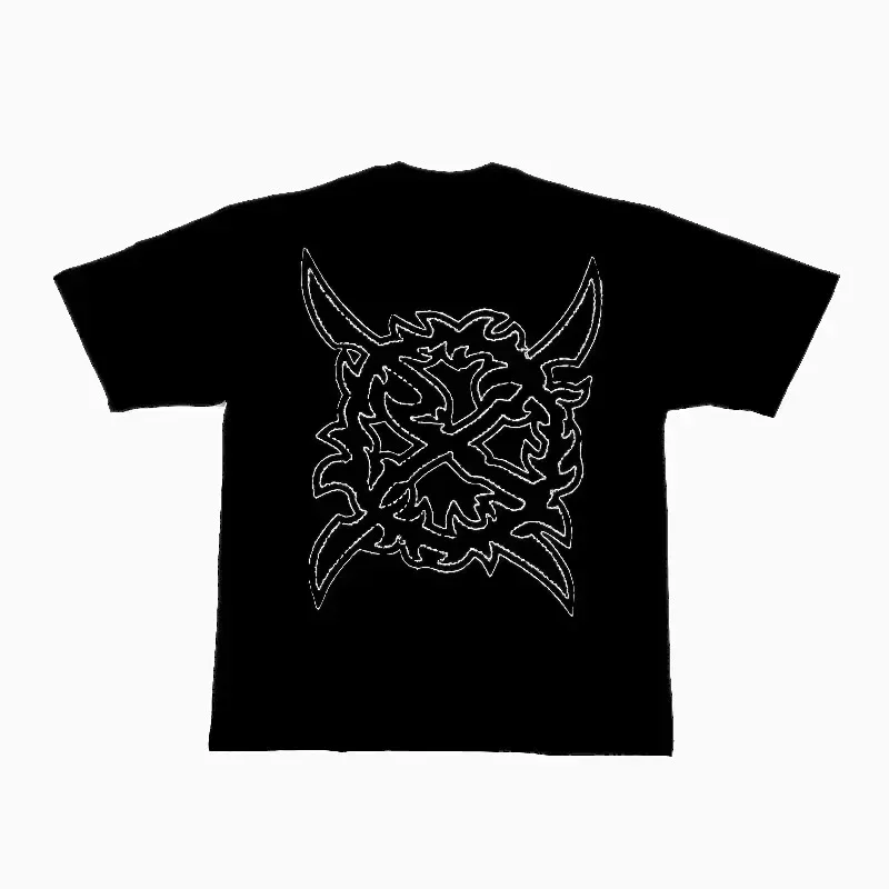 أفيون كين كارسون طبعة محدودة الطرفية صورة الصليب طباعة قصيرة الأكمام المرأة تي شيرت المحملة الصيف الرجال جديد بلوزة فضفاضة غير رسمية