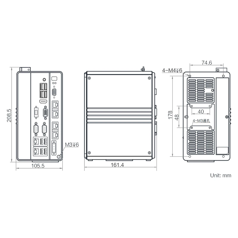 HIKROBOT MV-VC3304P-128G60/1280G66 I3-8100 16GB+128G SSD+2T HDD Machine Vision Controller