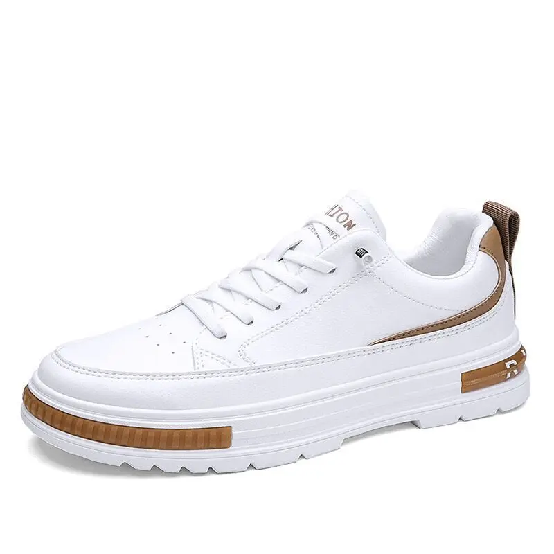 Trendy new male white shoe Travel thick soled non slip footwear Fashion versatile sneakers Casual comfort men's loafers Zapatos