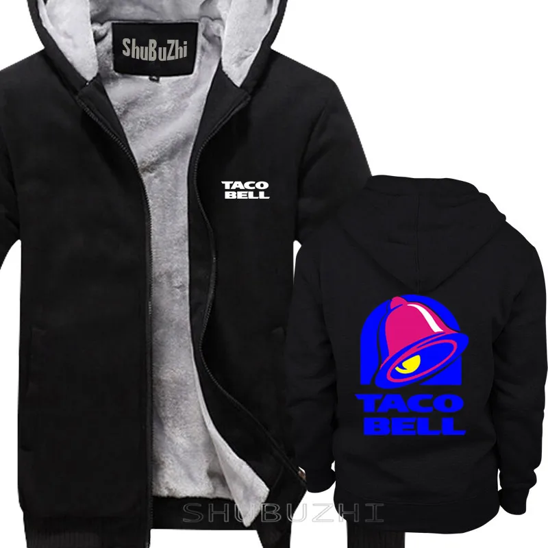 male funny present New Taco Bell Food Logo warm coat Men hoodie Cotton jacket for male Casual sweatshirt hoodie sbz5182