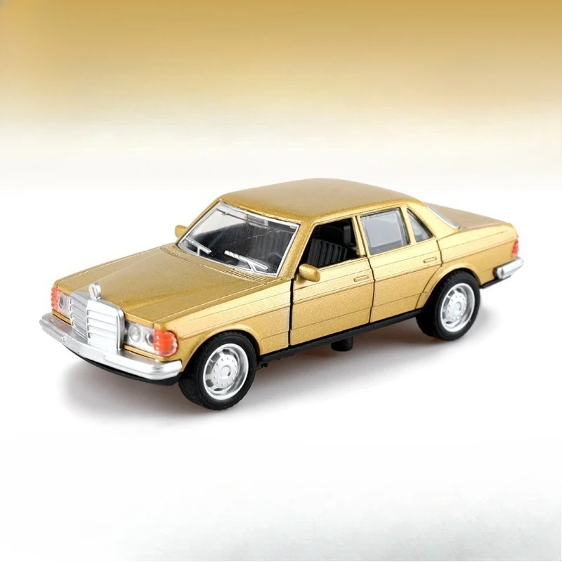 1:36 W123 Oldtimer Simulation Legierung Automodell Zurückziehen Limousine Junge Automodell Kinderspielzeug Ornament Geschenk