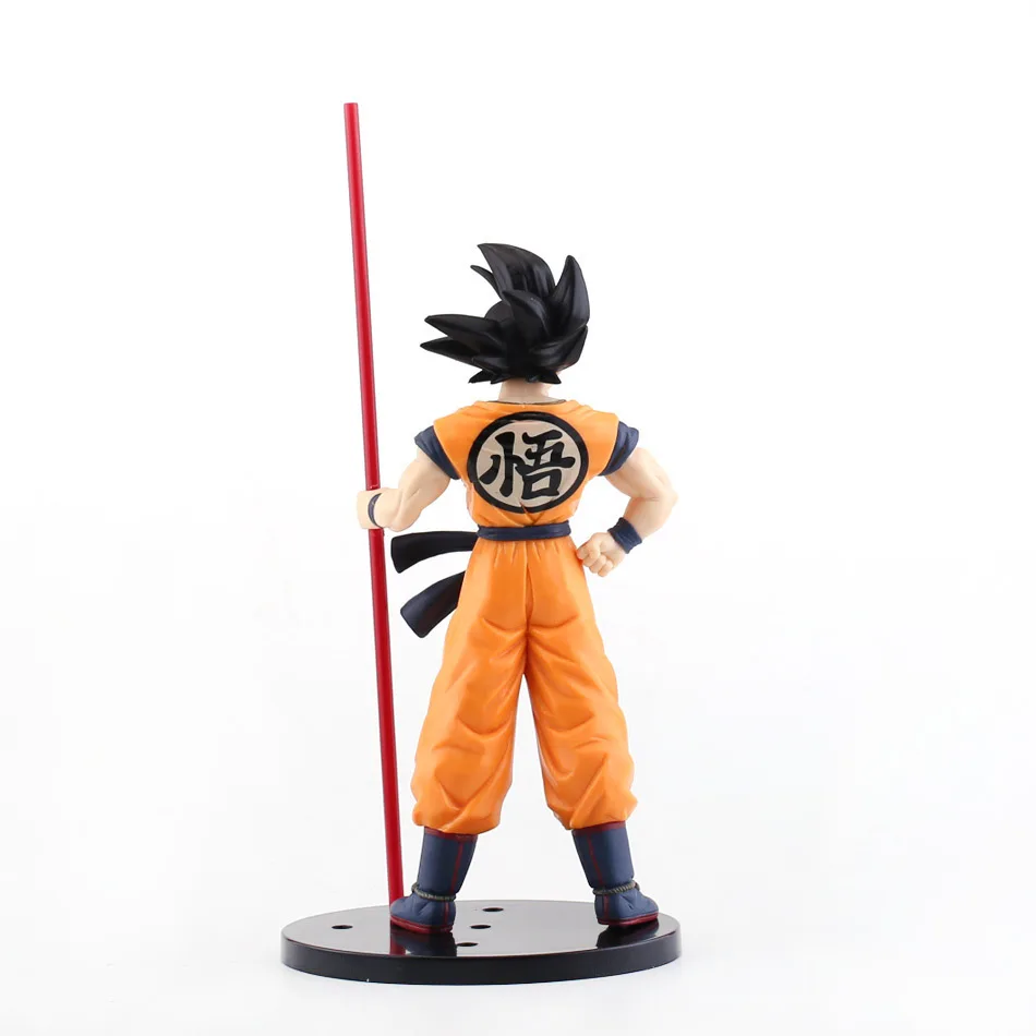 Dragon Ball 20e Verjaardag Zwartharige Stick-Holding Goku Actie Beeldje Bureau Anime Model Speelgoed Figuren Cadeau 21.5Cm