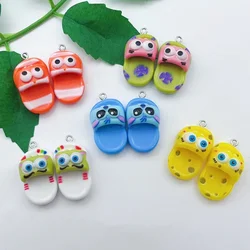 10pcs cartoon simulation pairs of slippers resin accessories DIY hair accessories headband home decoration pendant decoration