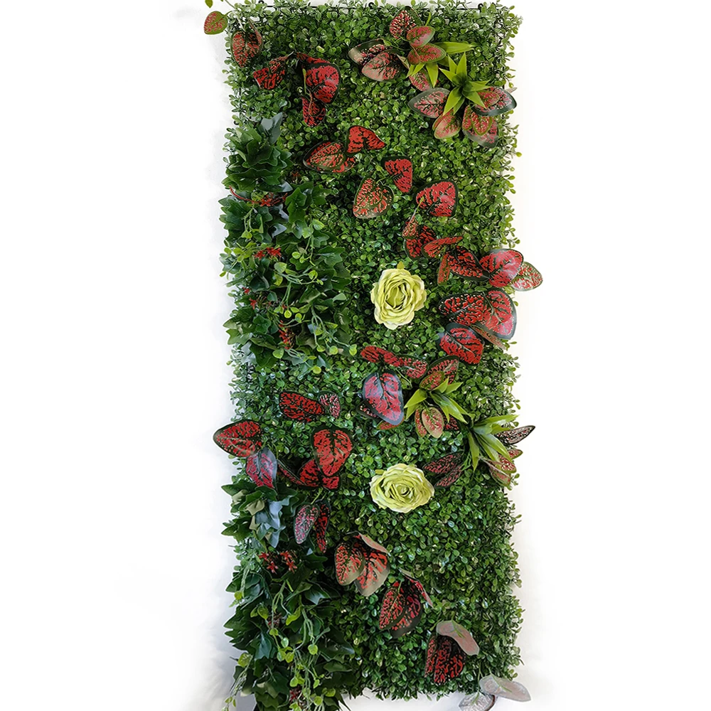 3D  New Artificial Plant Lawn Wall Panel Decoration Wedding Hotel Background Fake Plant Garden Interior and Exterior Decoration