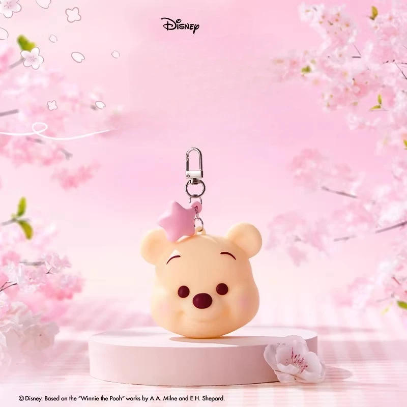

Disney Winnie the Pooh Sakura Season Keychain, Squeeze Light Up Plush Pendant, Cute Blinking Cherry Blossom Gift