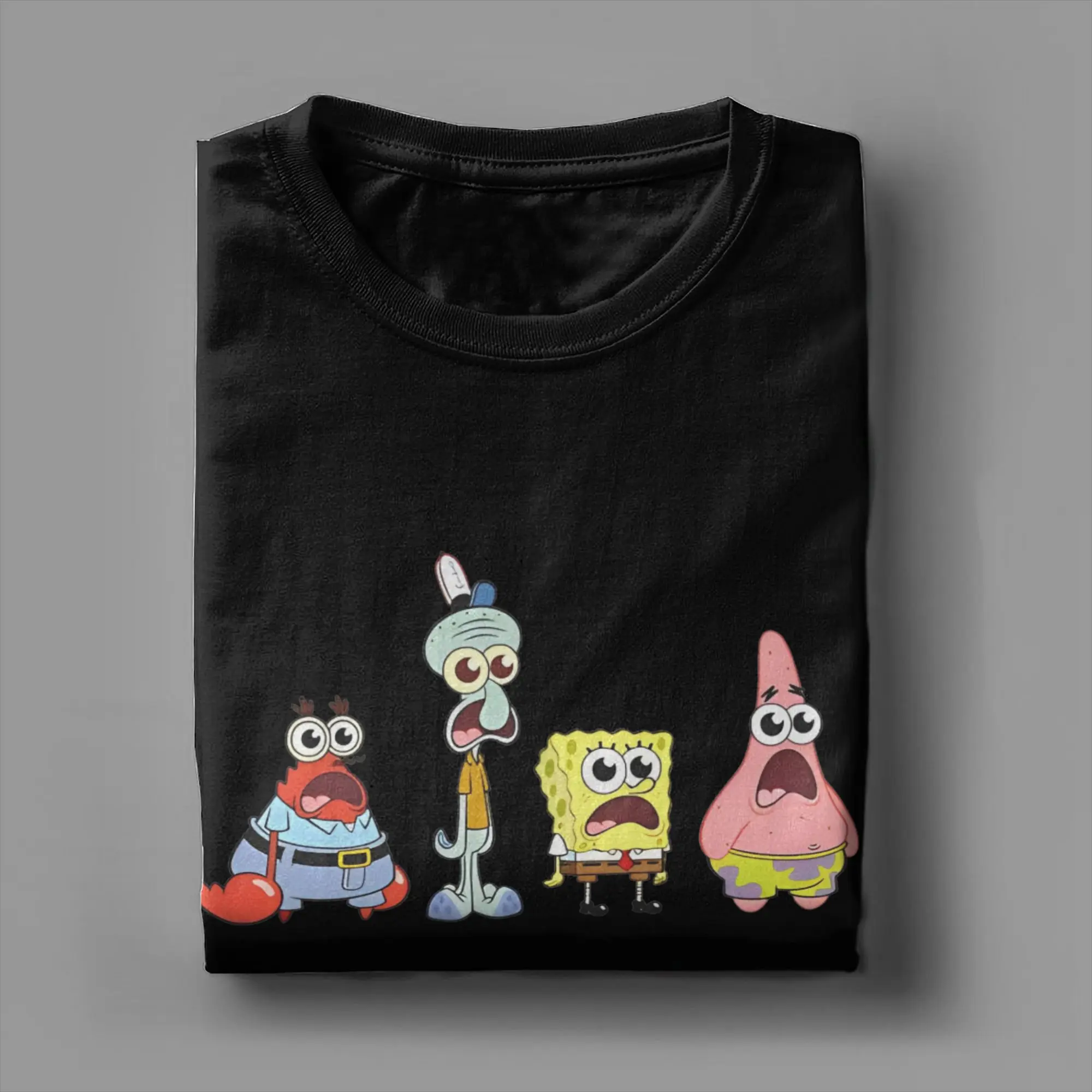 All Seasons Cartoon S-Sponge bob T Shirt For Unisex  100% Cotton Tee Shirt Short Sleeve Clothing