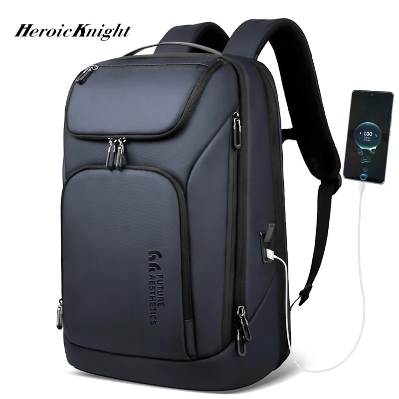 

heroic knightSlim Laptop Backpack for Men Thin Professional Business Backpack with Padded Laptop Compartment Lightweight WorkBag