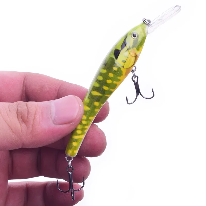 Señuelo Minnow 3D realista – Wobbler duro para pesca de depredadores - imagen 2