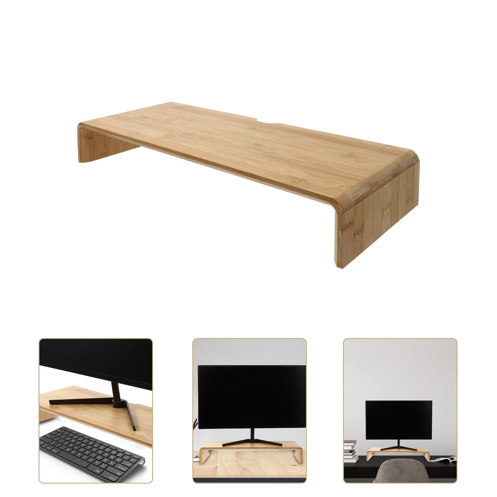 Monitor Stand Computer Screen Riser Desktop Steel Rack Office Laptop Storage Organizer