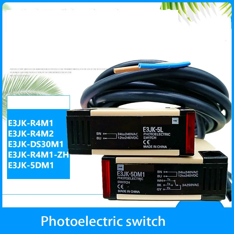 Original opposed photoelectric switch E3JK-5DM1 5DM2 E3JK-5L 5DM1-N sensor DC12-24V  /AC90-250V