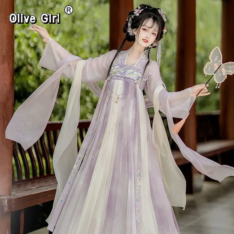 

Оригинальное китайское платье ханьфу, вечерние костюмы для косплея, принцесса Ханфу, древний стиль, вышивка, летний сказочный стиль, весенне-летний комплект на каждый день