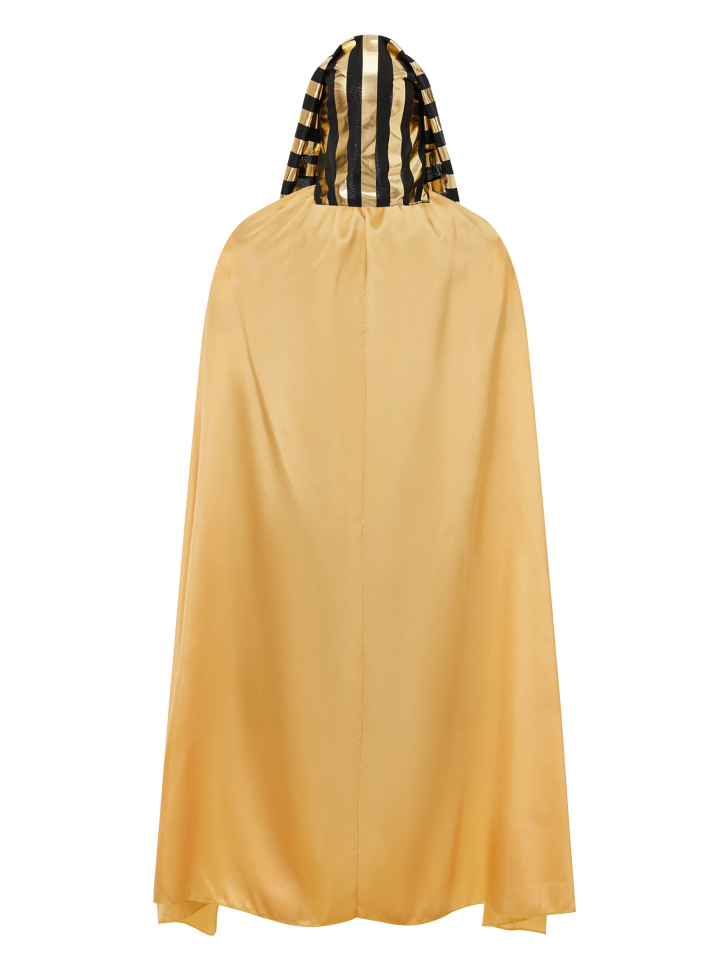 بدلة قفز زي فرعون مصري للرجال + كيب + حزام + قبعة + أساور معصم مجموعة أزياء الملك توت #6