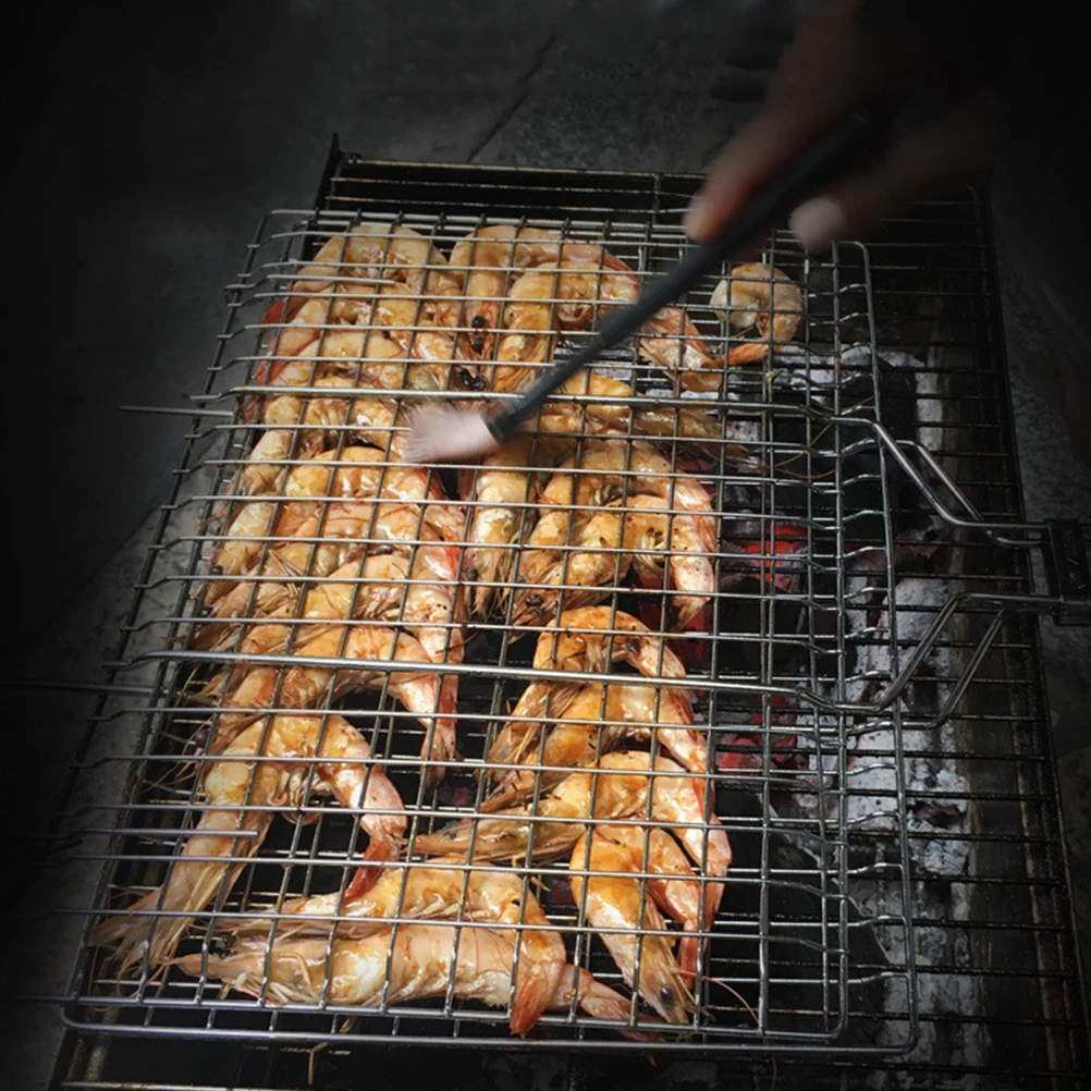 

Stainless Steel Grill Barbecue Accessories Rack for Barbeque Folding Camping Detachable Bbq Nets Holder Grilled