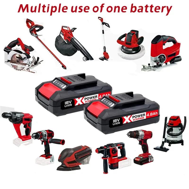 1-3PCS Einhell Power X-Change 18V,4.8Ah Lithium-Ion Battery Universally Compatible With All PXC Power Tools And Garden Machines