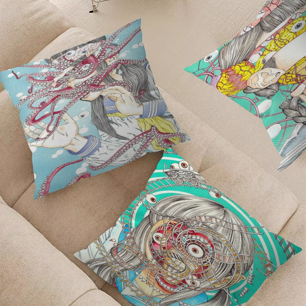 Shintaro Kago Pillow Cover Design Cushion Cover Decor Holiday Decorati