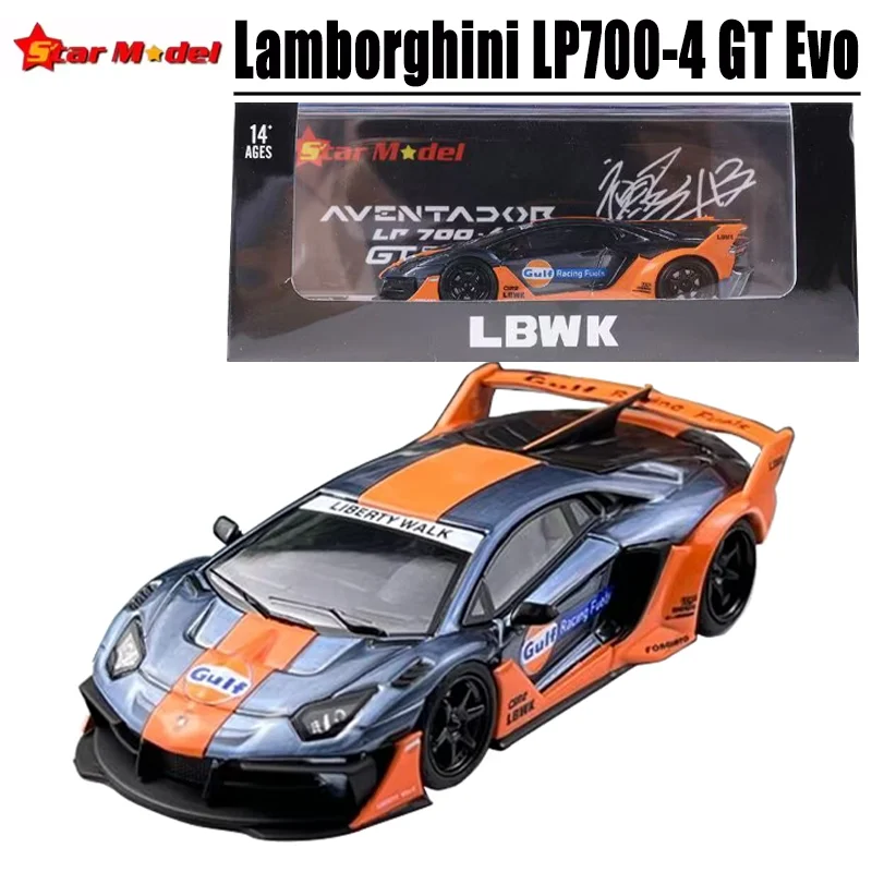 StarModel Schaal 1/64 Lamborghini LP700-4 GT Evo Legering Speelgoed Motorvoertuig Diecast Metaal Model Geschenken