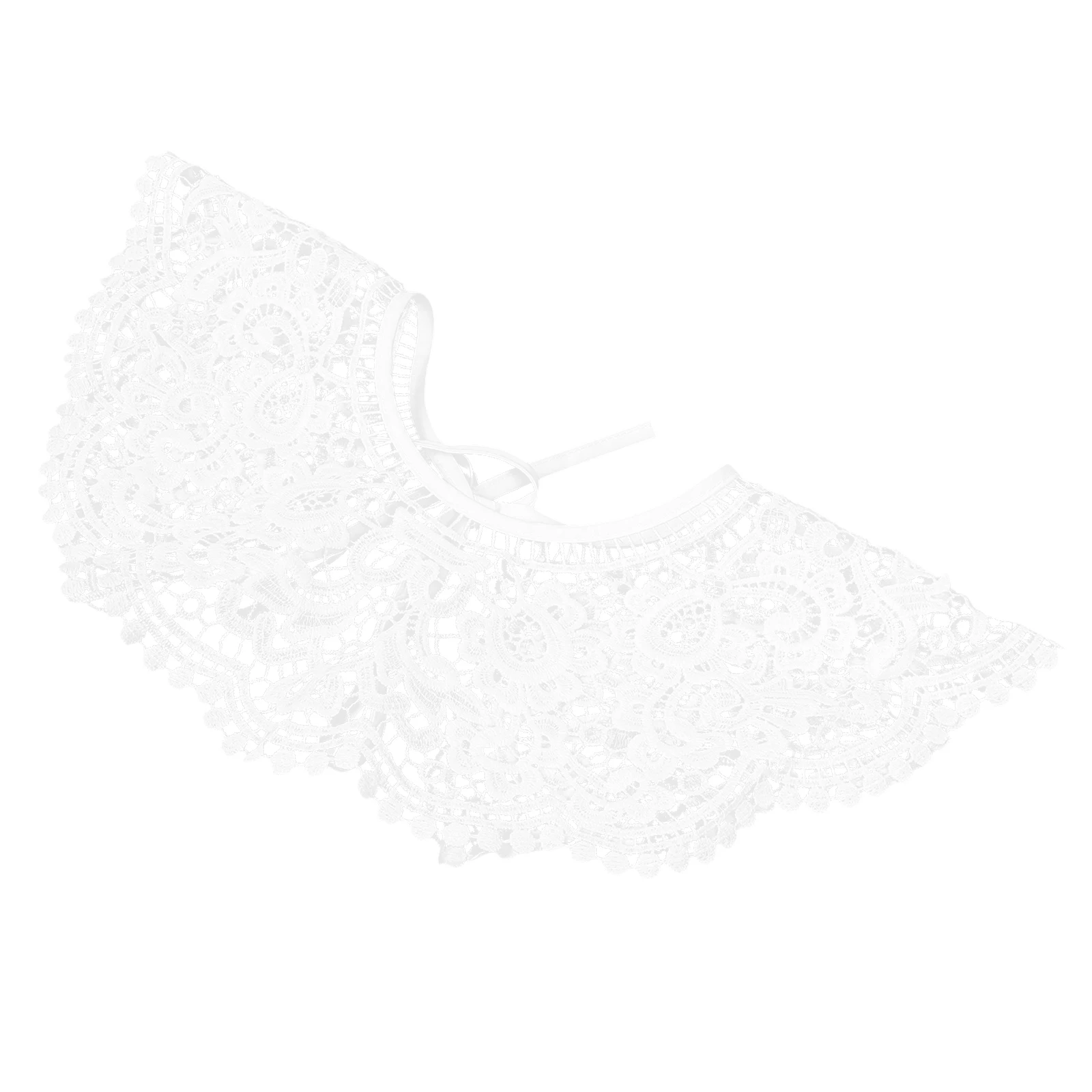 

Retro Hanfu Shawl Women Costume Polyester Lace Collar Cloud Shoulder Decorative Cape Short Poncho Embroidery Detachable Neck