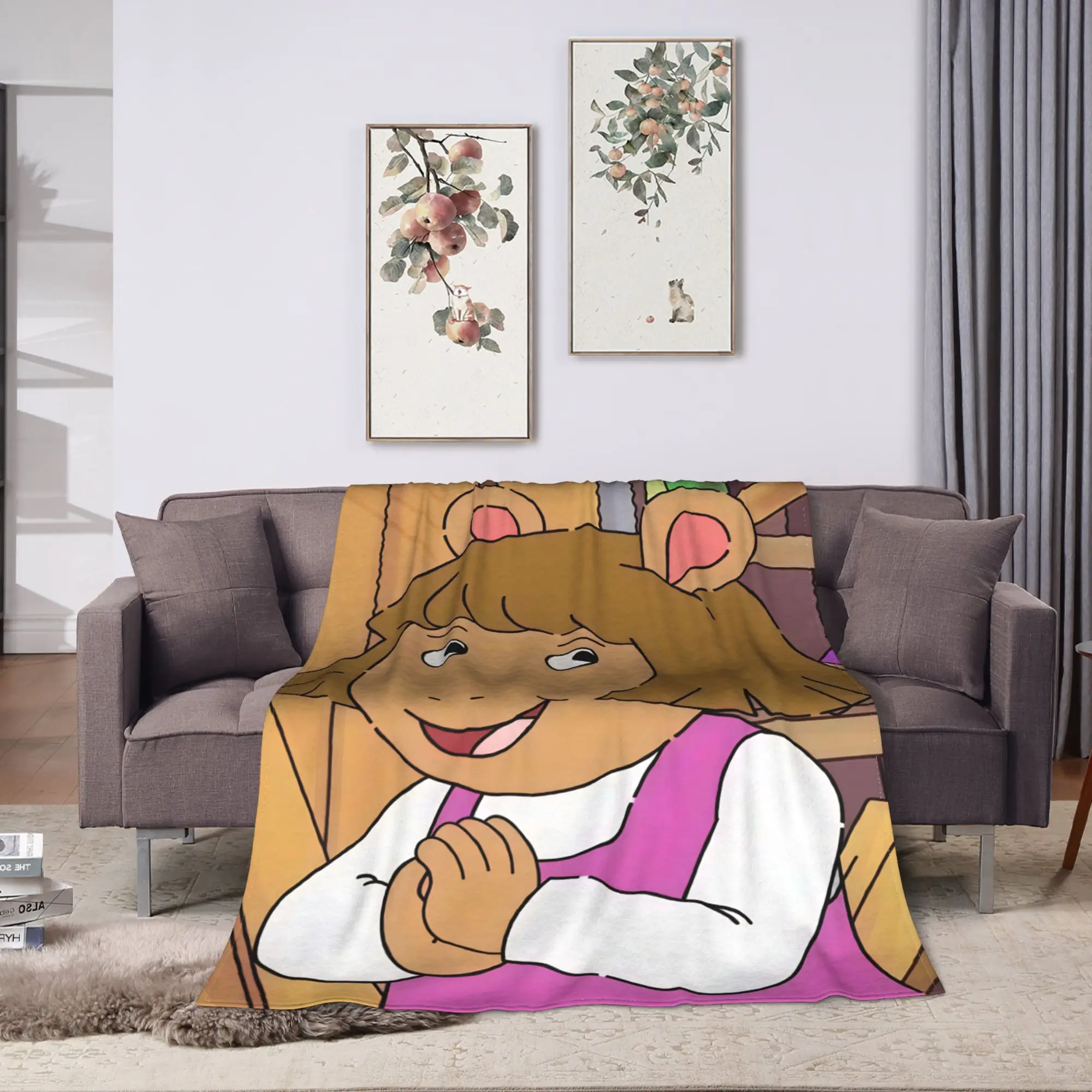 Cartoon A-Arthur  Blankets Winter  Warm Bedding Throws For Girl Outdoor Flannel Bedspread Bed Cover
