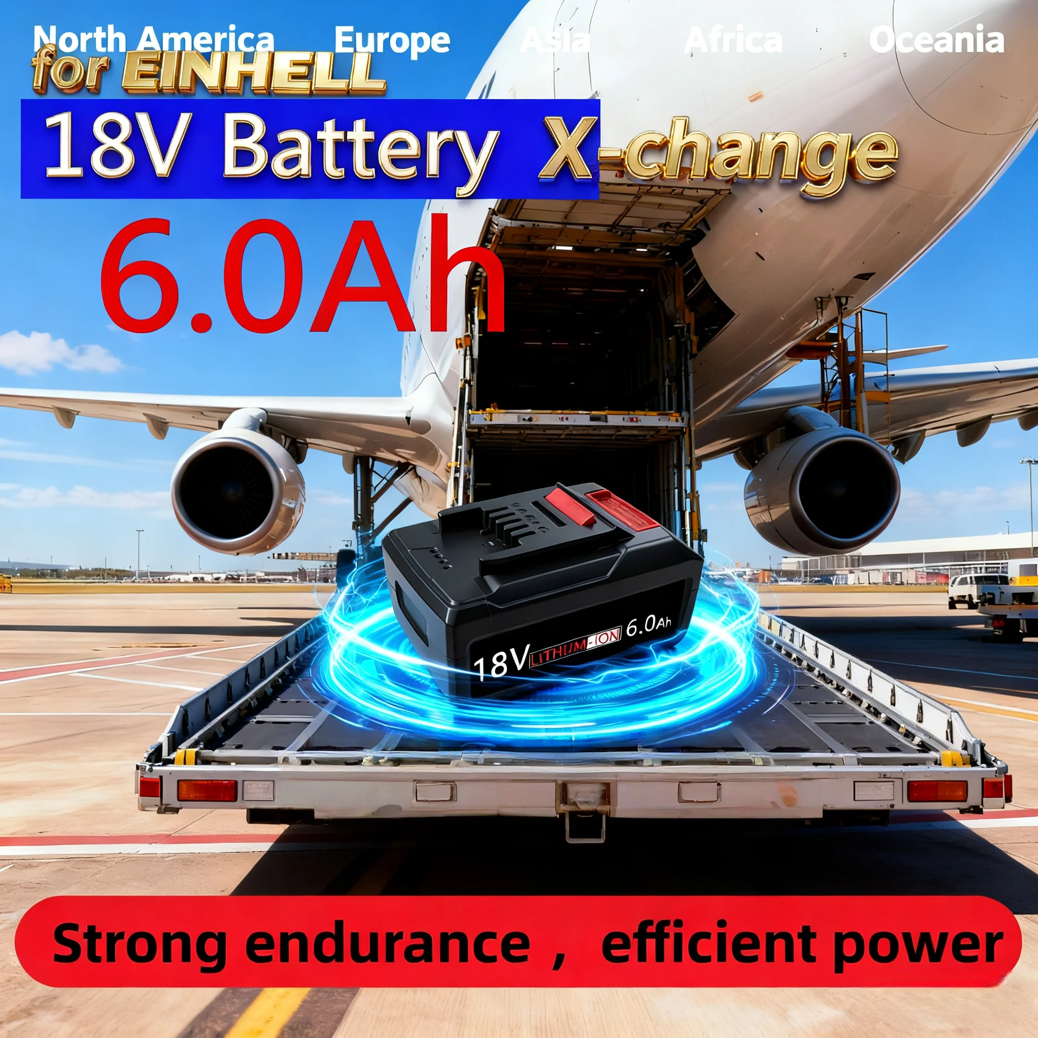 

FOR EIN18C2 18V 6Ah Power Tools Li-ion Battery for EINHELL EIN18C2 18V Battery Power X-change PX-BAT4 4511396 4511437