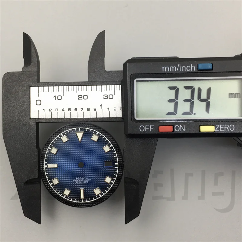 NH35 33,5 мм циферблат часов текстурированный циферблат градиент черный зеленый синий с зеленым C3 светящиеся детали для модификации часов для механизма NH35