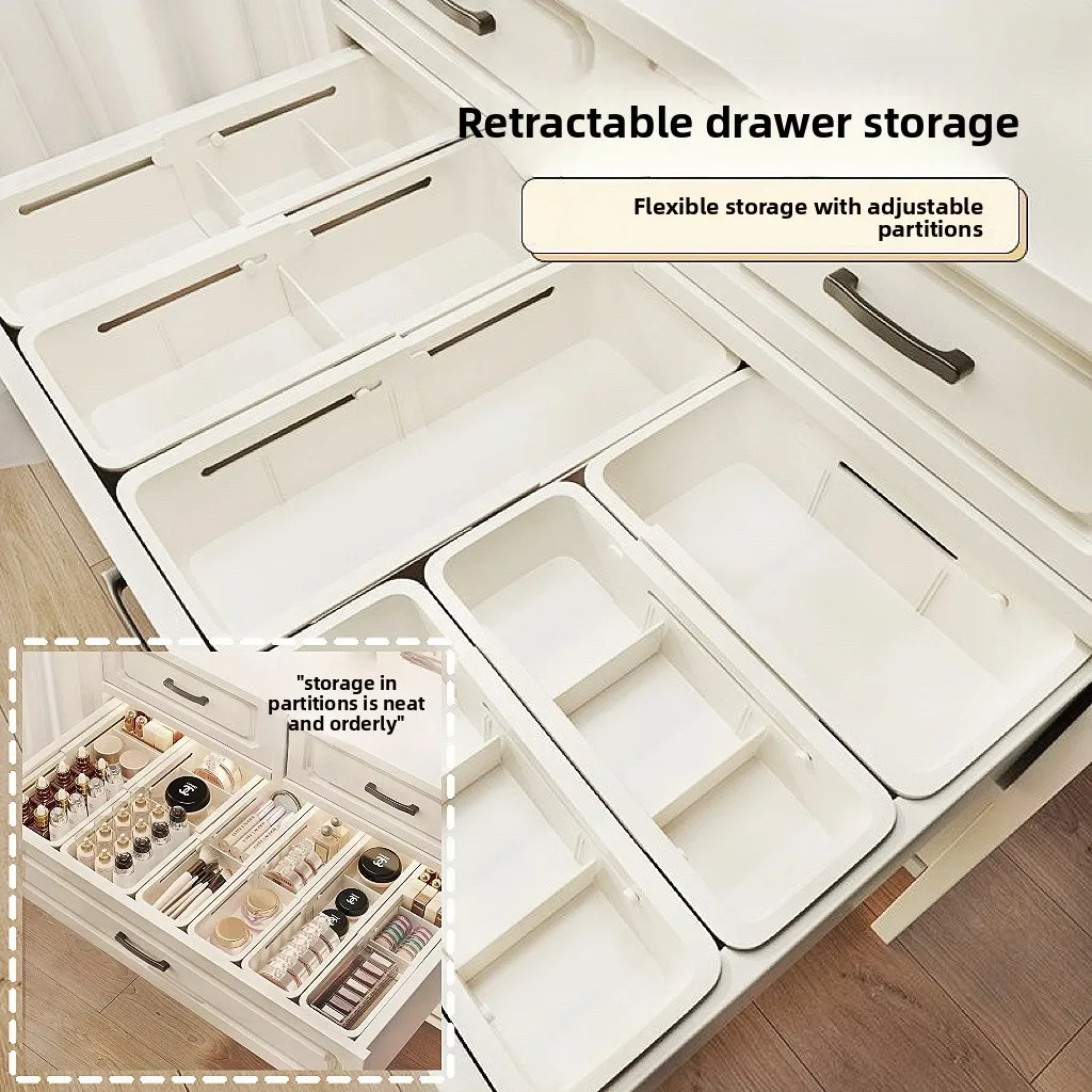 

3pcs Reversible Drawer Storage Box for Separating and Organizing Kitchen Tableware and Miscellaneous Items