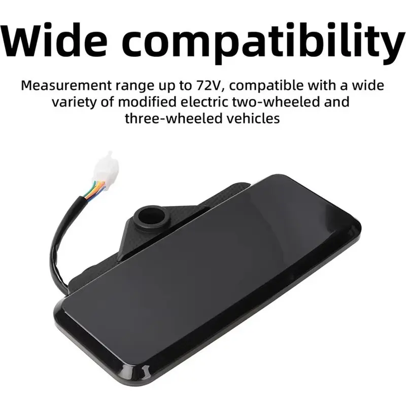 LCD Speedometer Odometer Electric Motorcycle Liquid Crystal Display Assembly Mileage Meter 48V 60V 72V