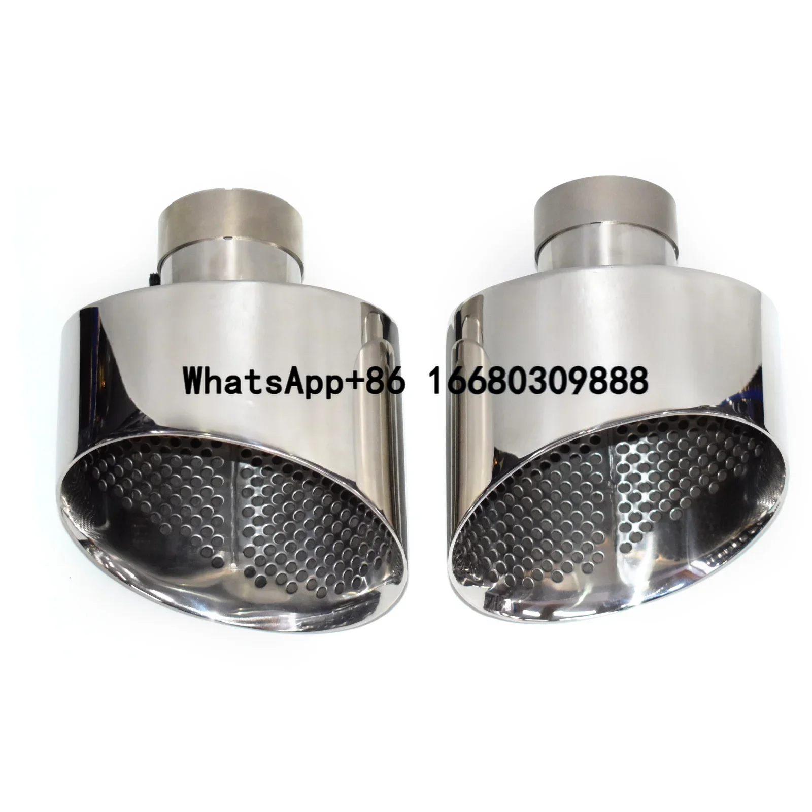 Car Exhaust Tip for A3 A4 A5 A6 A7 Upgrade To RS3 RS4 RS5 RS6 RS7 High Quality SS304 Mesh Muffler Exhaust Pipe Tail Pipe