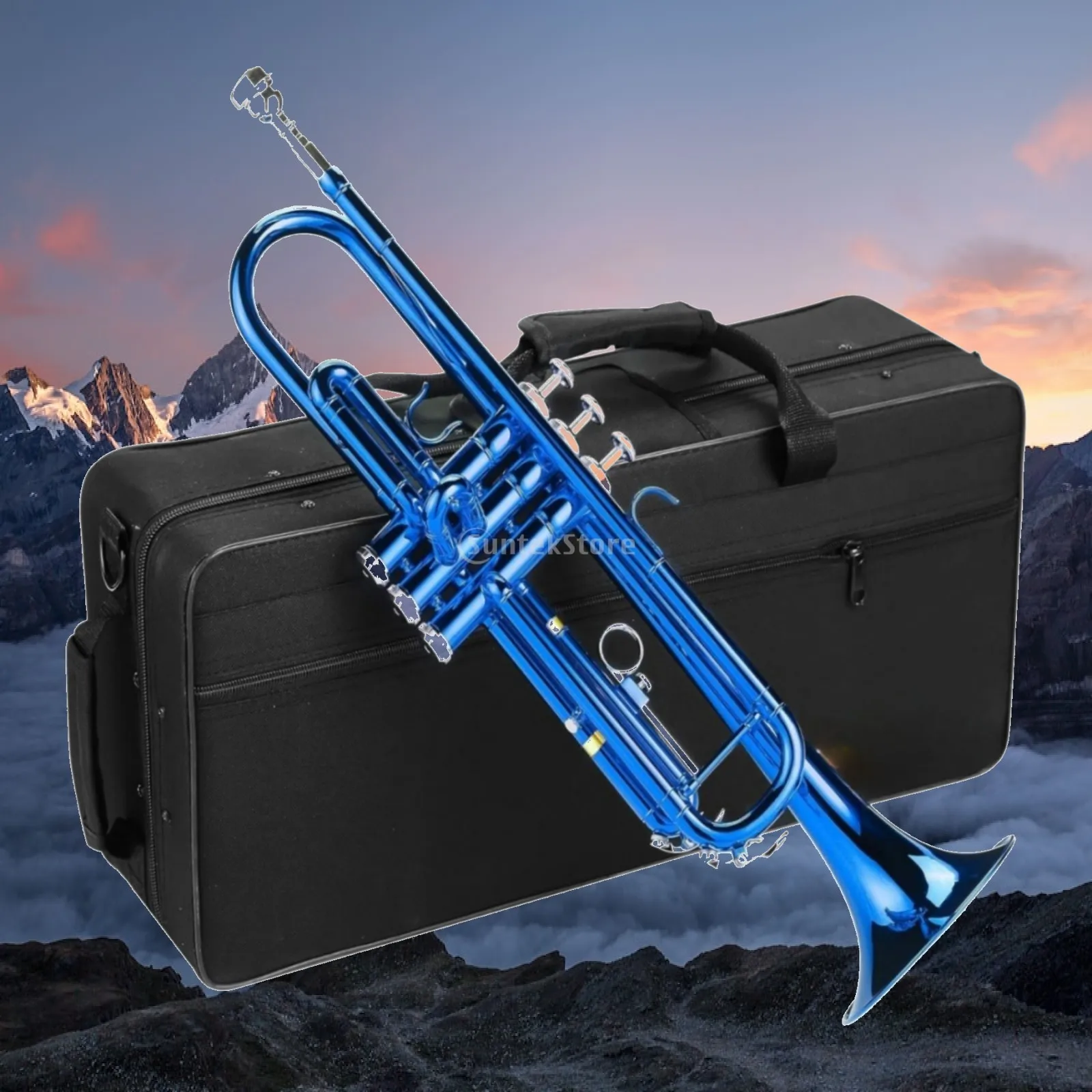 B-Flat Trumpet Rich Trumpet with Carrying Case Instrument Responsive Smooth for Students, Lessons, Rehearsals