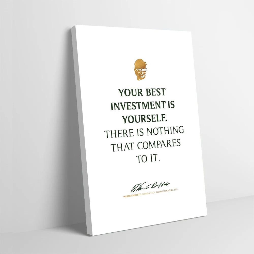 Buffett Famous Quote Poster Customizable Printed Canvas Painting for Pictures Wall Art Gaming Room Decoration Home Decor Items
