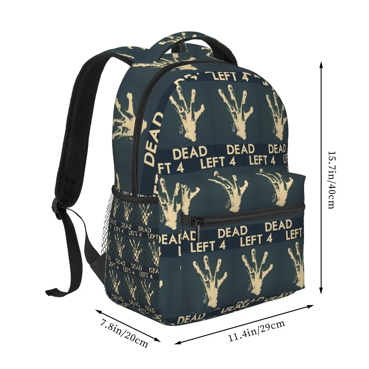 Left 4 Dead 2 Valve Zombie Shooter Video Game Backpack Student Boys Girls BookBag Kids School Bag Shoulder Bags for Men Women