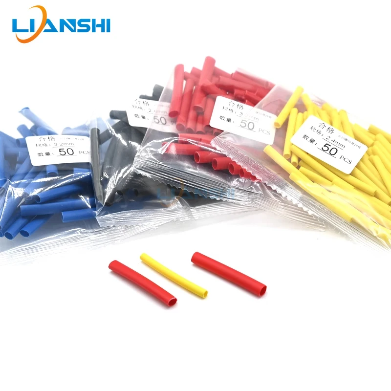 Cut short heat shrink tubes/insulating tubes with sleeves/electrical tape/triple shrink double-wall thickened hot melt adhesive