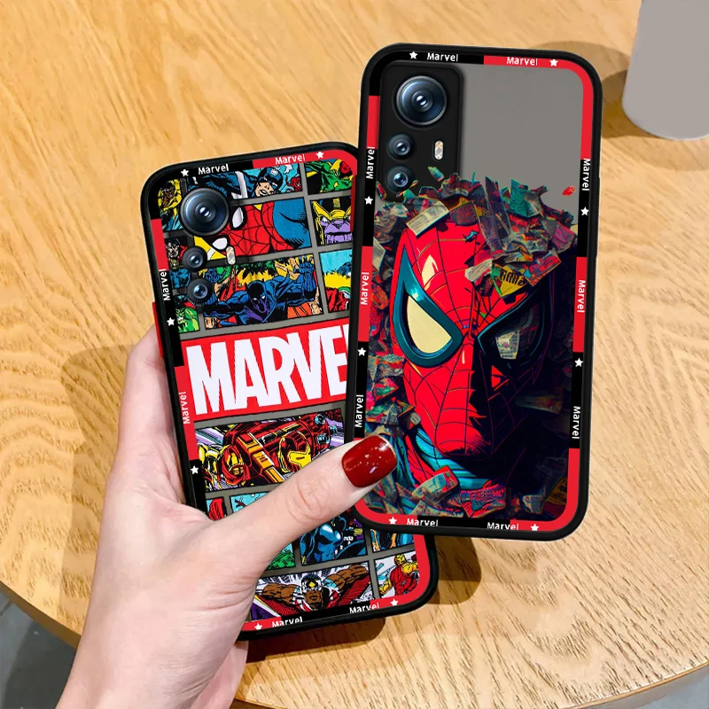 Marvel Avengers Poster For POCO X5 X4 X3 NFC X2 M5S M4 M3 M2 C55 C51 F5 F4 GT Pro 5G Frosted Translucent Phone Case