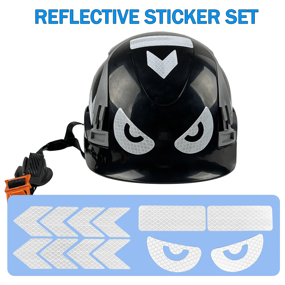 CE-Bauschutzhelm mit reflektierenden Aufklebern, verstellbare Belüftungsschlitzen, ABS-Schutzhelme, Kopfschutz, Arbeitskappe ANSI