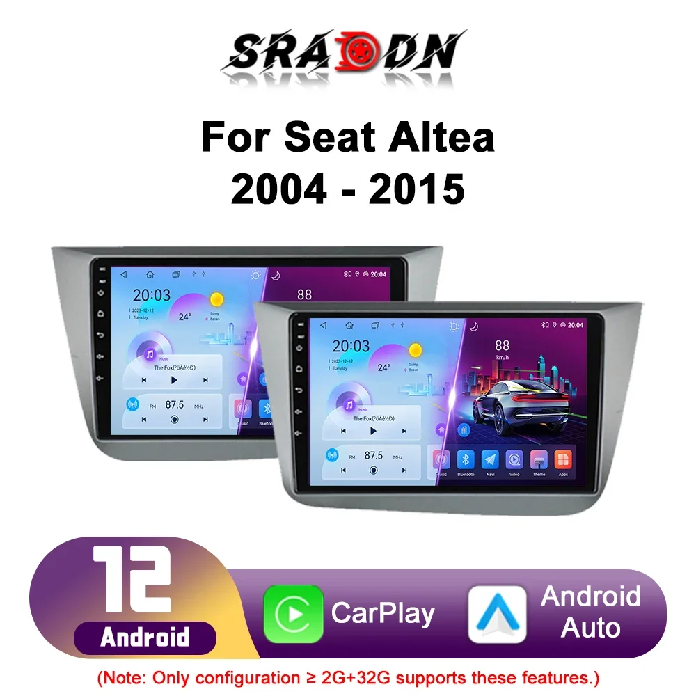 For Seat Altea XL Toledo 3 2004 - 2015 Android Car Radio Automotive Multimedia Player GPS Navigation Carplay Screen Auto Stereo