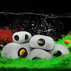 Ceramic Aquarium Decor Cichlid Stone Rock Cave Stone Decoration Fish Tank Breeding Housing Shelter Ornament For Fish Shrimp