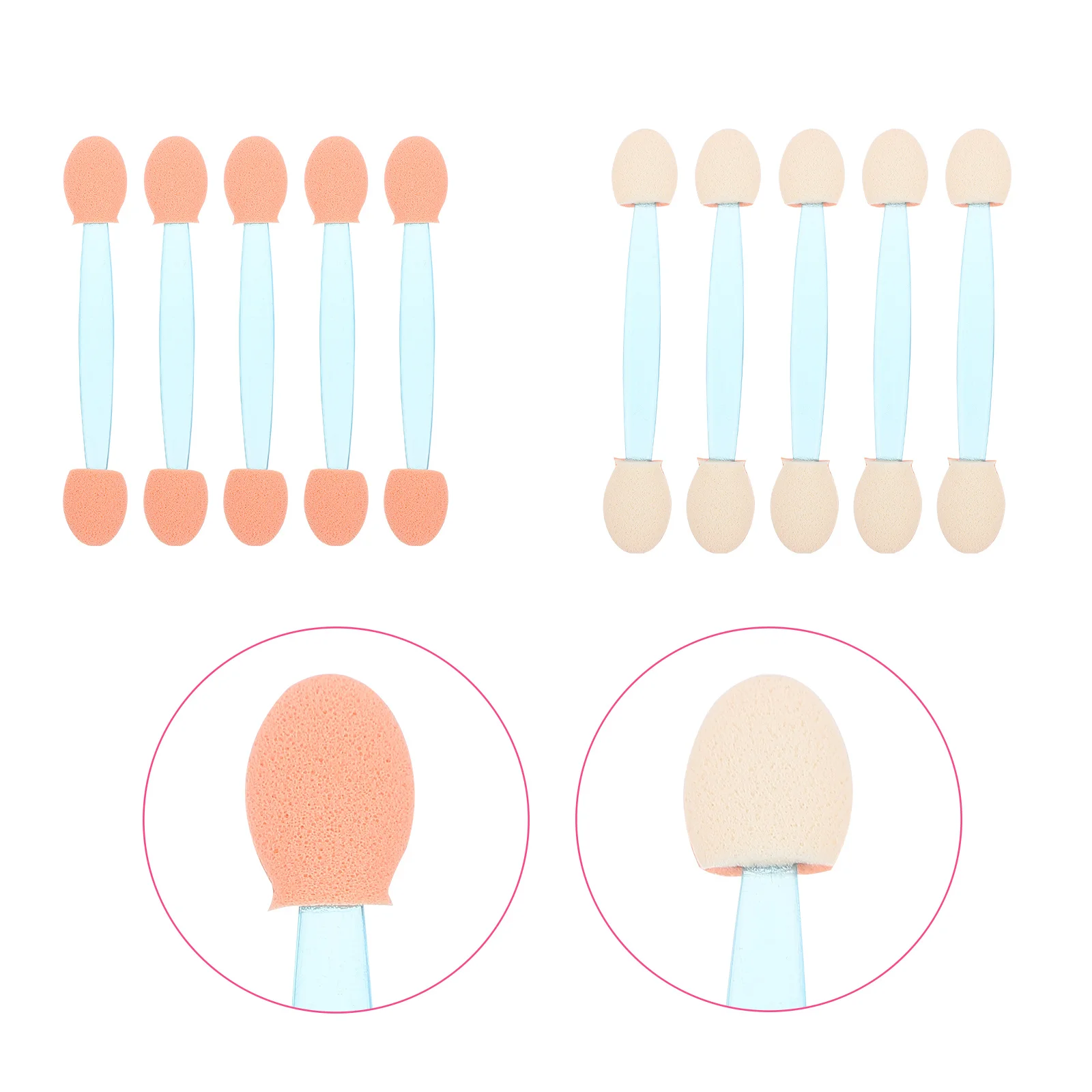 

100 Pcs Eye Shadow Brush Performance Makeup Brushes Dual Ended Sponge Stick Eyeshadow Sticks Applicator Plastic